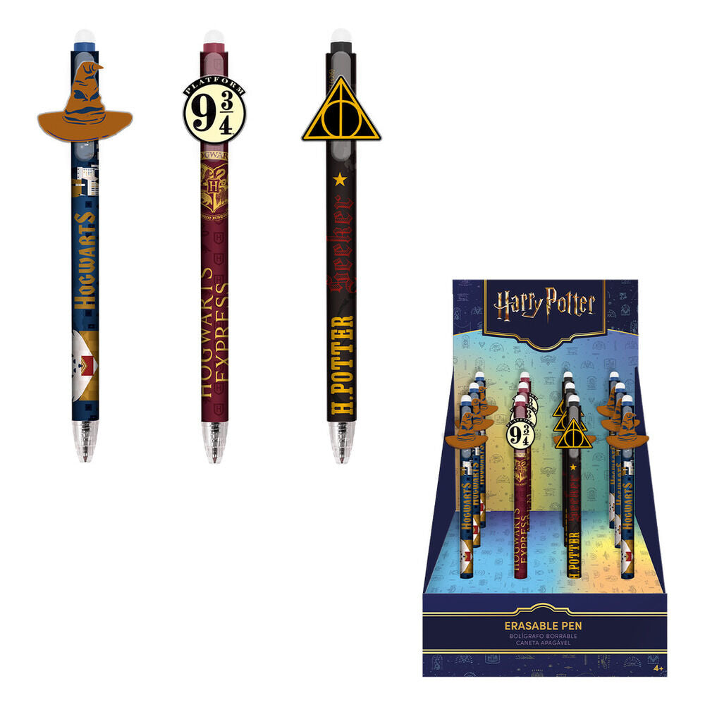 Bolígrafos borrables Harry Potter con diseños surtidos