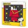 Reloj de pared cuadrado de Snoopy con Woodstock