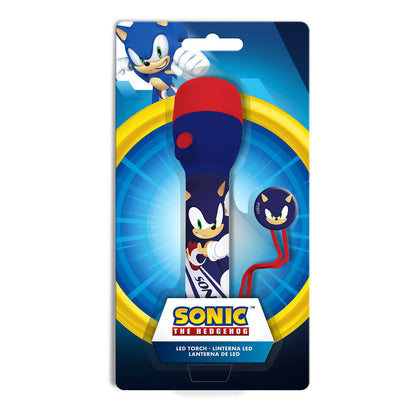 Linterna LED grande de Sonic the Hedgehog en azul y rojo