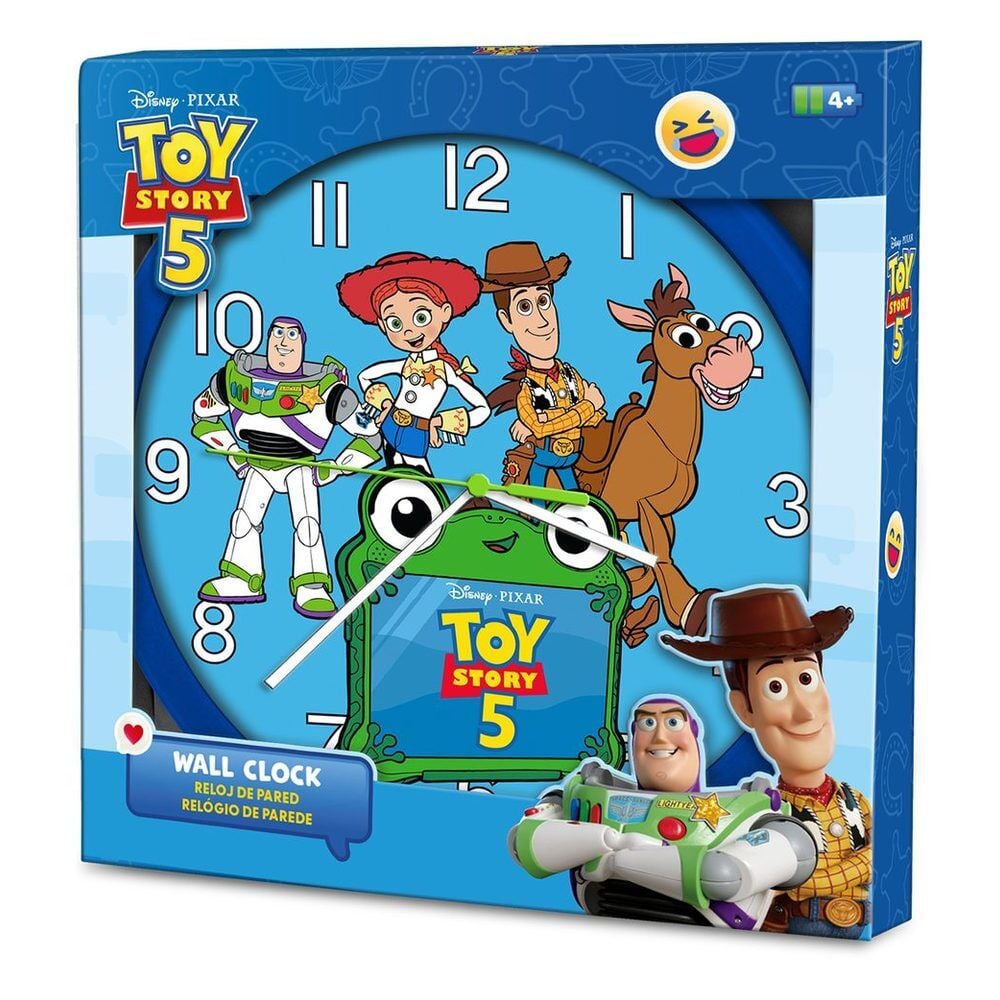 Reloj de pared Toy Story 5 Disney Pixar con Woody y Buzz