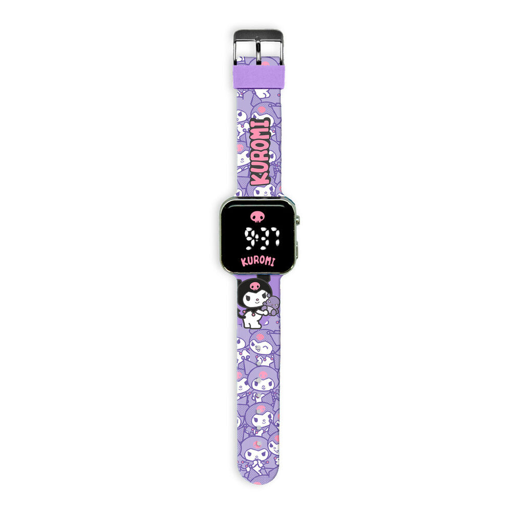 Reloj LED morado de Kuromi con podómetro - 2