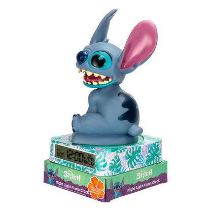 Lámpara despertador 3D de Stitch Disney con reloj digital - 2