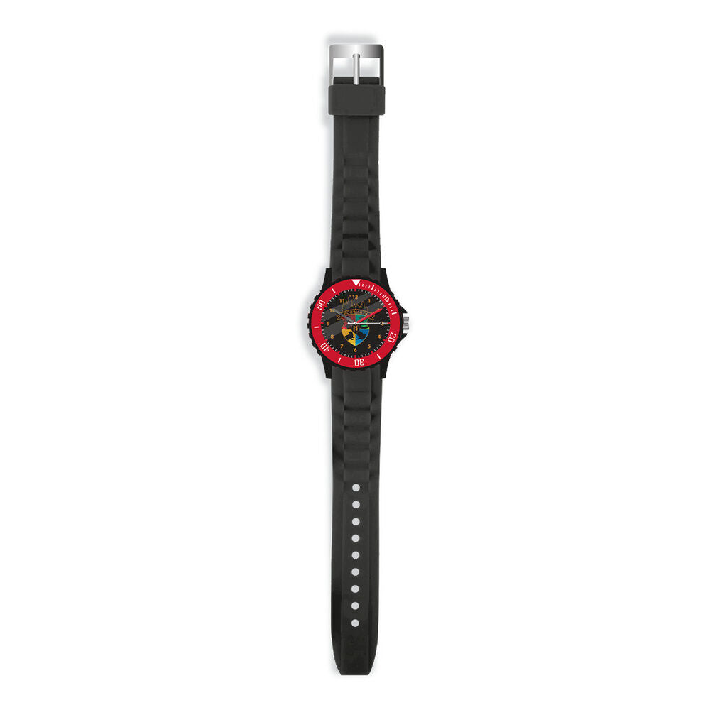 Reloj analógico Harry Potter con correa negra y esfera de Hogwarts - 2