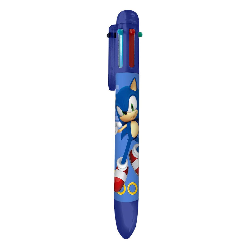 Bolígrafo de 6 colores azul con diseño de Sonic the Hedgehog - 2