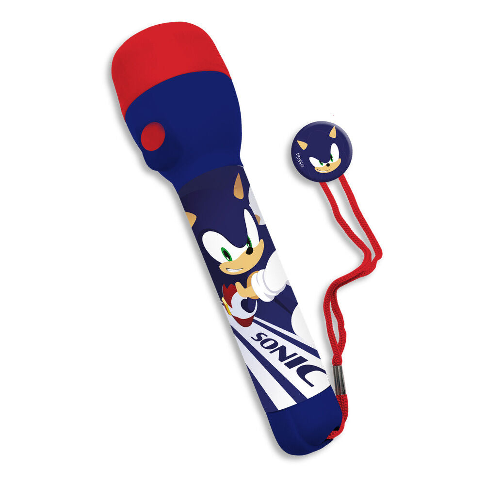Linterna LED grande de Sonic the Hedgehog en azul y rojo - 2