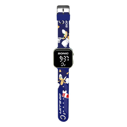 Reloj LED digital Sonic the Hedgehog con correa azul - 2