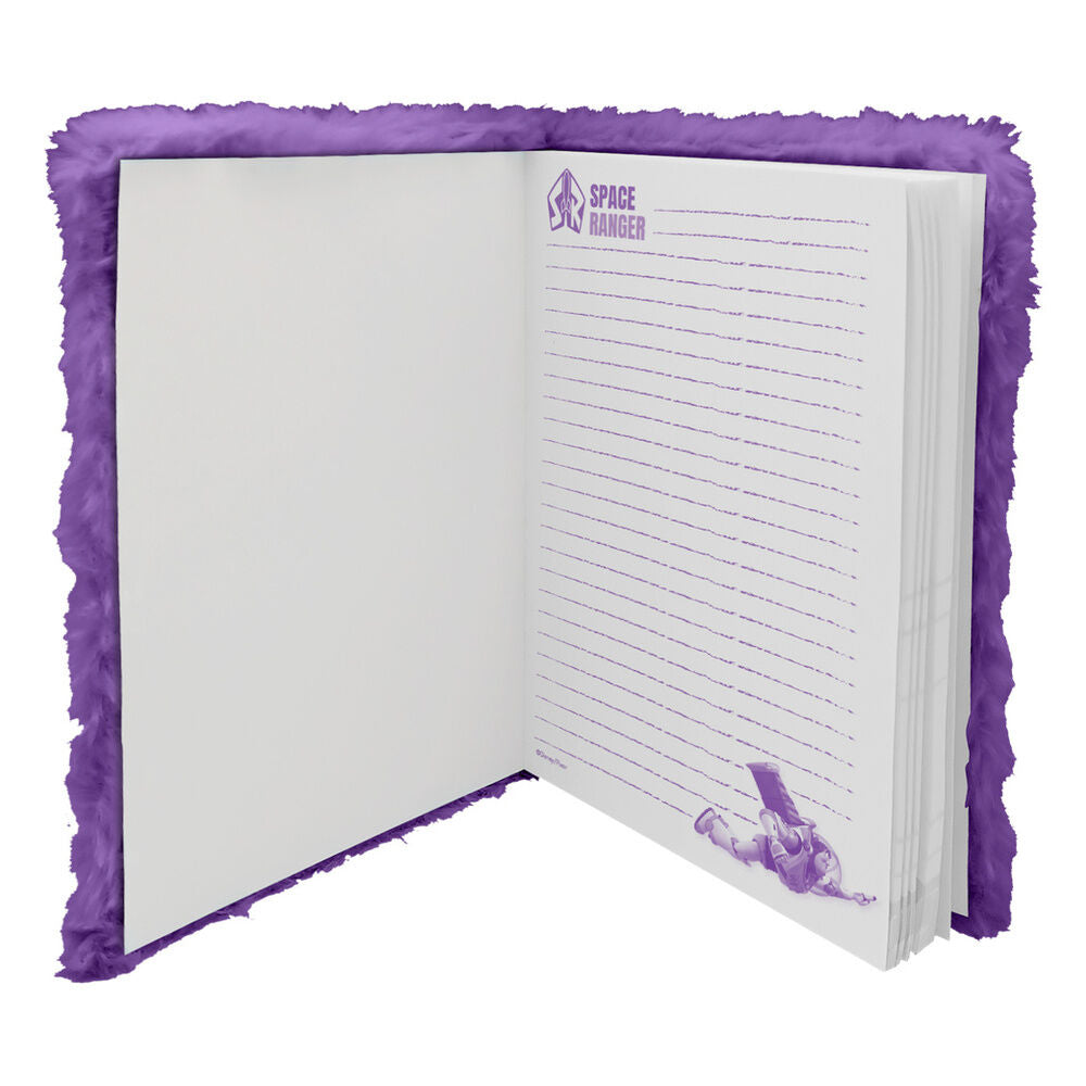 Cuaderno A5 morado de peluche con Buzz Lightyear de Toy Story - 2