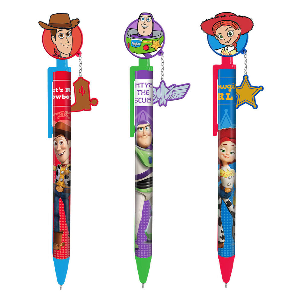 Bolígrafos Toy Story con topper y charm de Woody, Buzz Lightyear y Jessie - 2