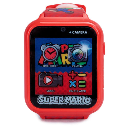 Reloj interactivo rojo de Super Mario Bros con correa ilustrada - 4