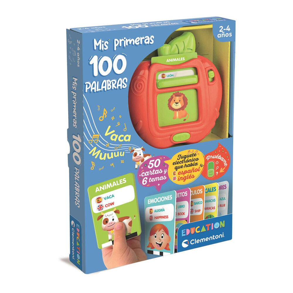 Consola parlante Clementoni Mis primeras 100 palabras con cartas ilustradas