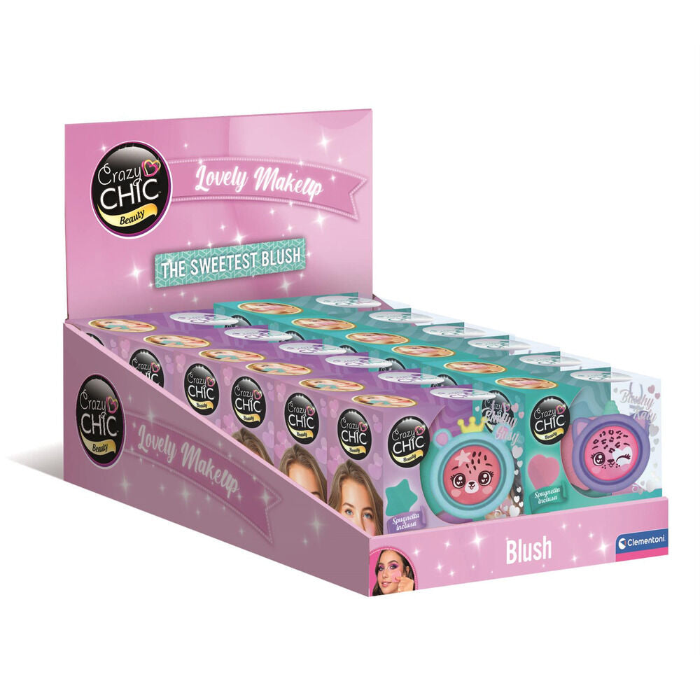 Colorete The Sweetest Blush Crazy Chic de Clementoni con esponja
