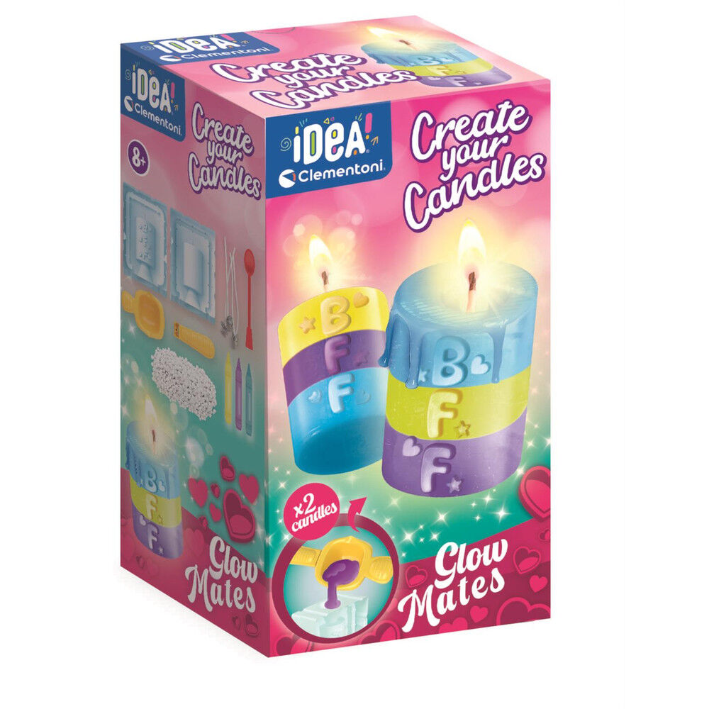 Kit Clementoni Glowmates para crear dos velas artesanales