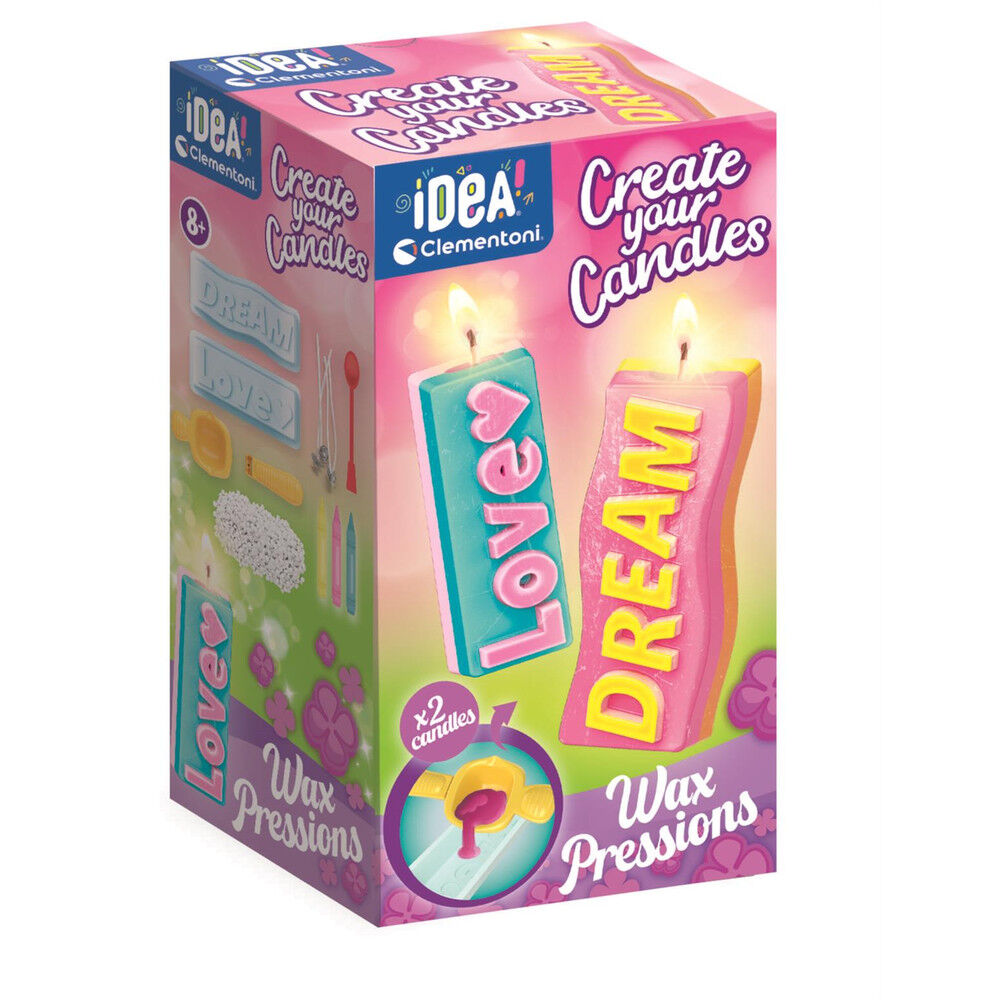 Kit Clementoni Waxpressions para crear dos velas con mensajes