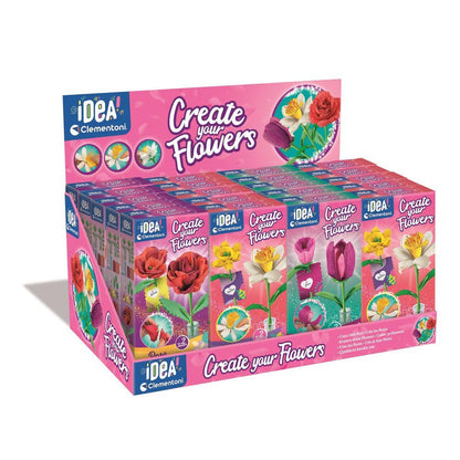Kit Clementoni Create Your Flowers para montar y decorar flores de papel
