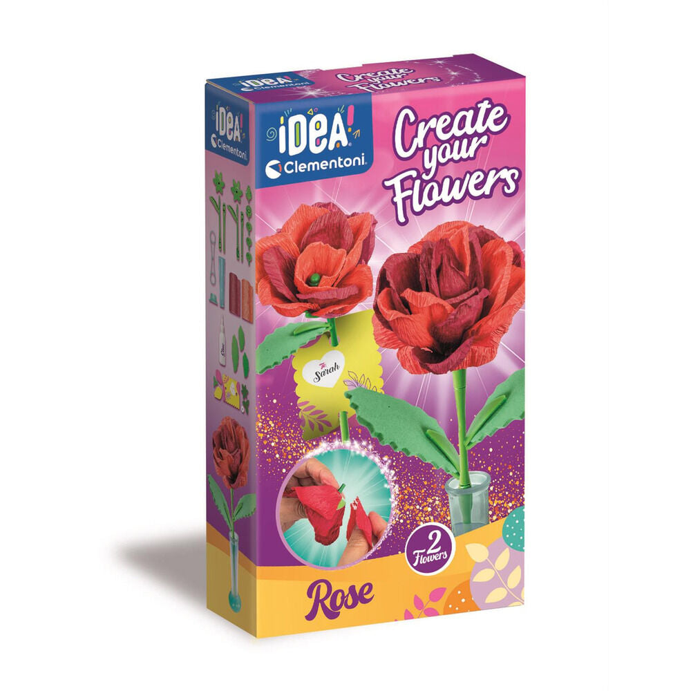 Kit Clementoni Create Your Flowers para montar dos rosas