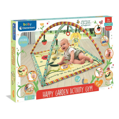 Gimnasio para bebé Clementoni Happy Garden con alfombra y juguetes colgantes - 2