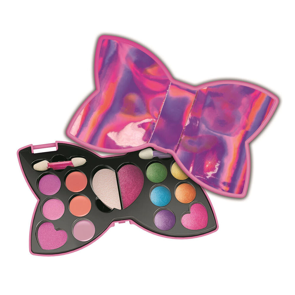Set de maquillaje Clementoni Crazy Chic Ribbon Ready con estuche de lazo holográfico - 2