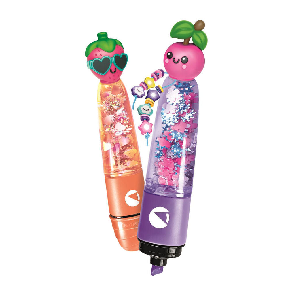 Kit Clementoni Fruit Splash para crear y personalizar dos subrayadores - 2