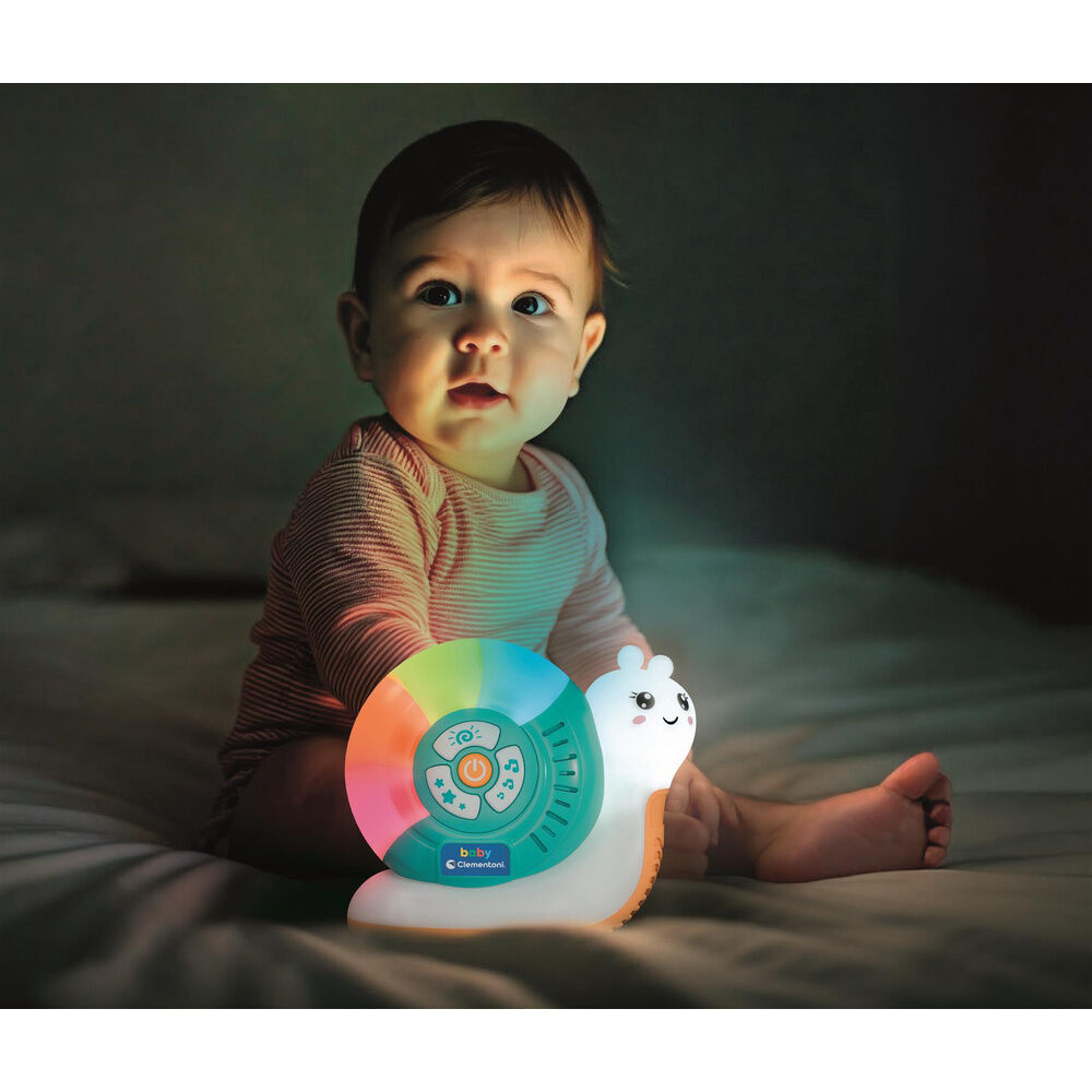 Lámpara infantil Clementoni con forma de caracol y botones de luz y sonidos - 3