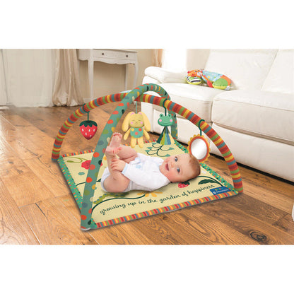 Gimnasio para bebé Clementoni Happy Garden con alfombra y juguetes colgantes - 3