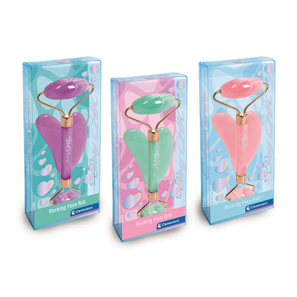 Kit Clementoni Crazy Chic con rodillo facial rosa y piedra gua sha - 3