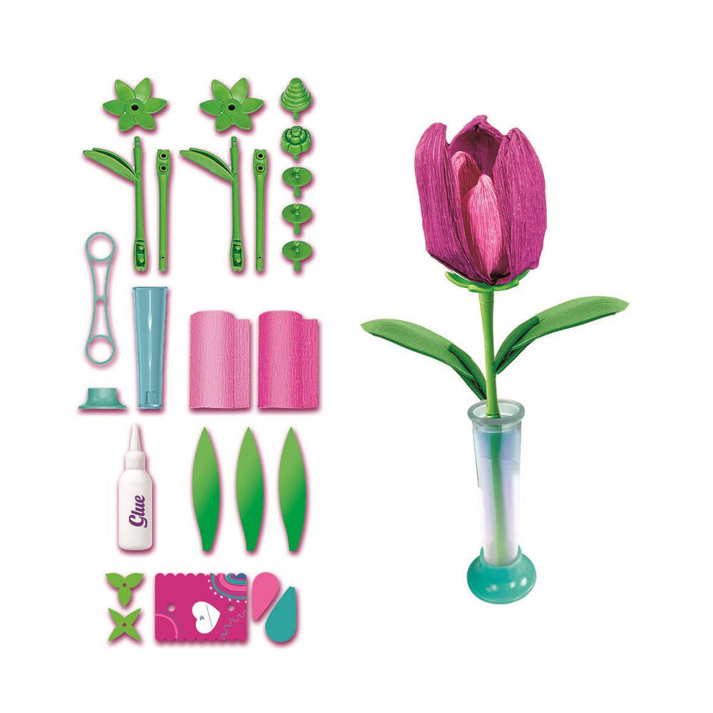Kit Clementoni Create Your Flowers para montar y personalizar dos tulipanes - 3