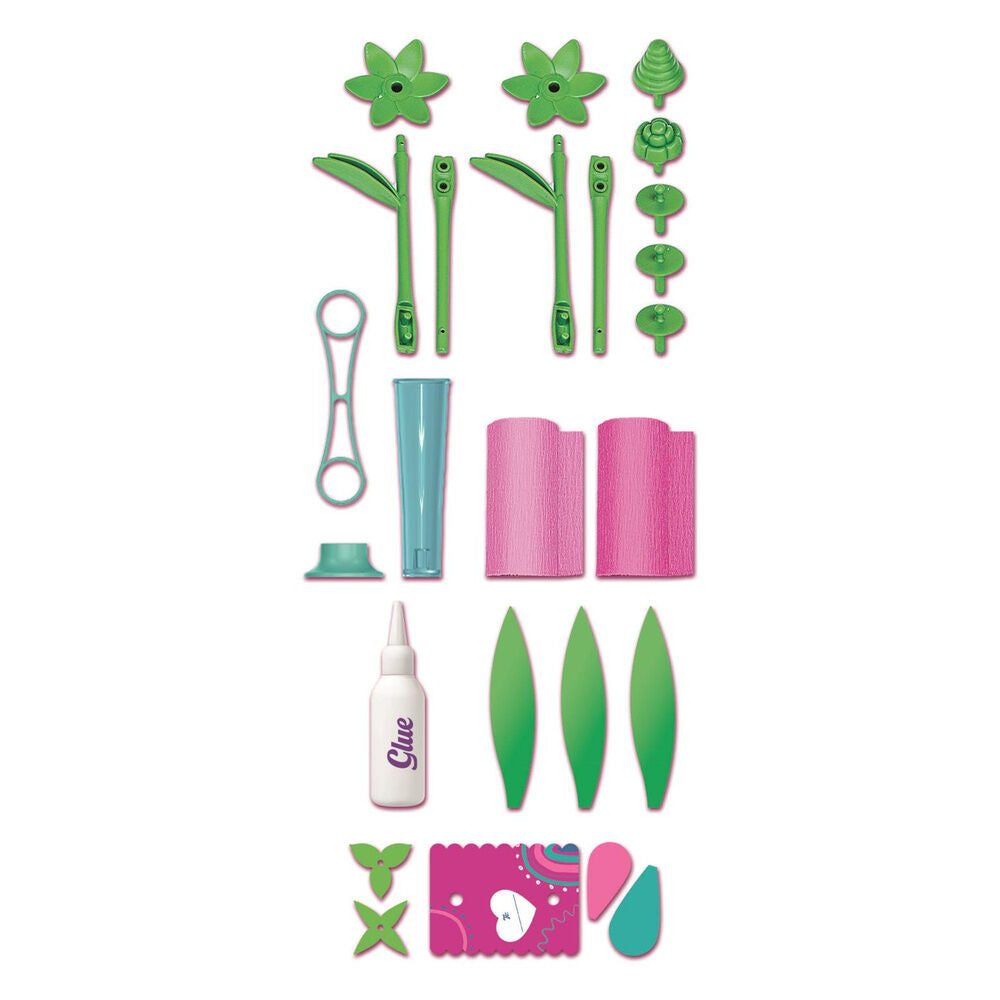 Kit Clementoni Create Your Flowers para crear dos anémonas de papel crepé - 3