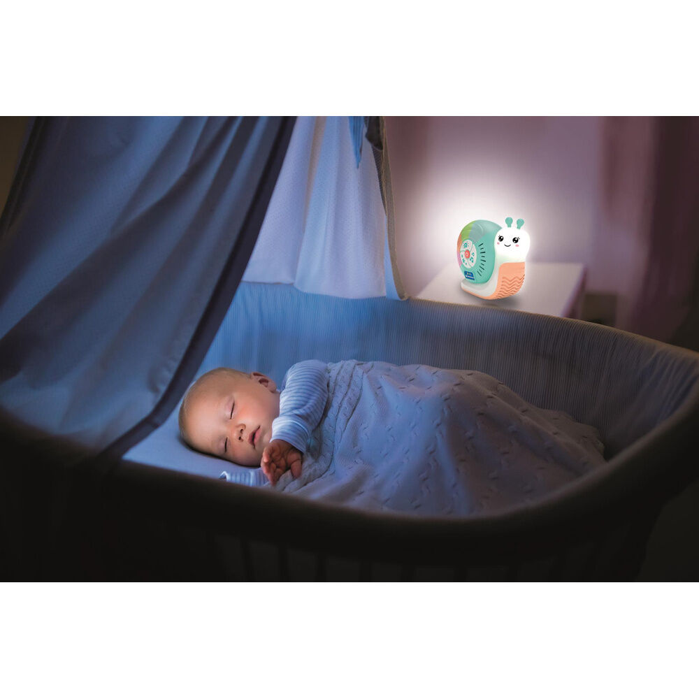Lámpara infantil Clementoni con forma de caracol y botones de luz y sonidos - 4