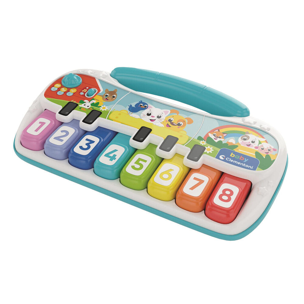 Piano infantil Clementoni Baby Animal con teclas de colores y dibujos de animales - 4