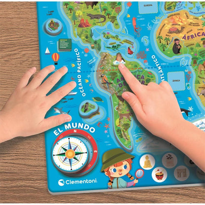Rompecabezas magnético Clementoni El Mundo con mapa ilustrado y tarjetas - 4
