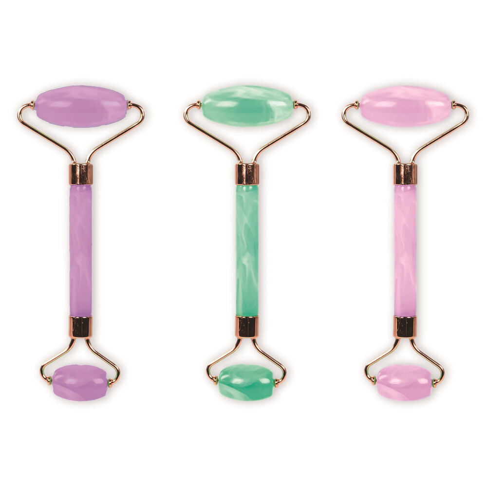 Kit Clementoni Crazy Chic con rodillo facial rosa y piedra gua sha - 4