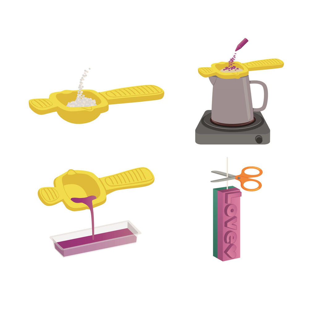 Kit Clementoni Waxpressions para crear dos velas con mensajes - 4