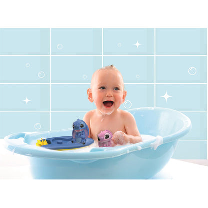 Juguete de baño flotante con Stitch y Ángel sobre una tabla de surf - 5