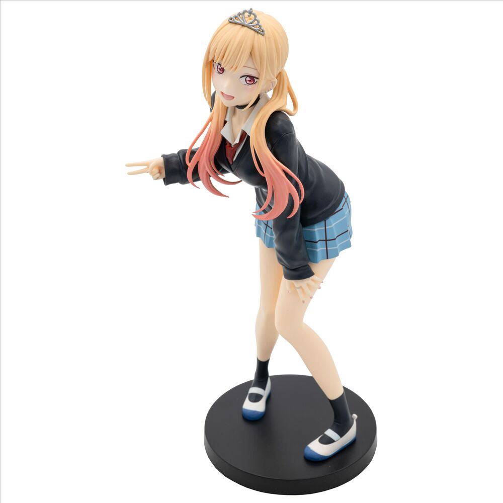 Figura de Marin Kitagawa con uniforme escolar y tiara sobre base negra - 2