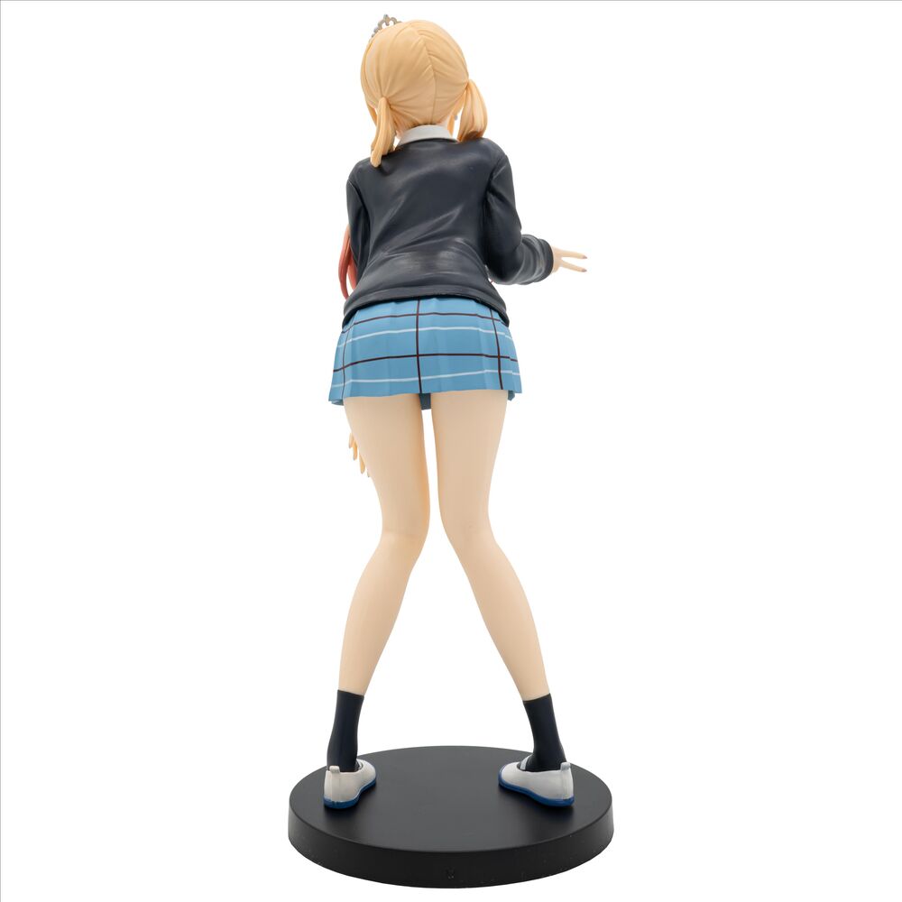 Figura de Marin Kitagawa con uniforme escolar y tiara sobre base negra - 3