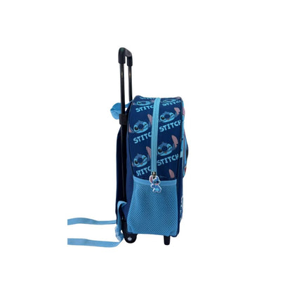 Trolley escolar Disney Stitch azul con asa telescópica y ruedas - 2