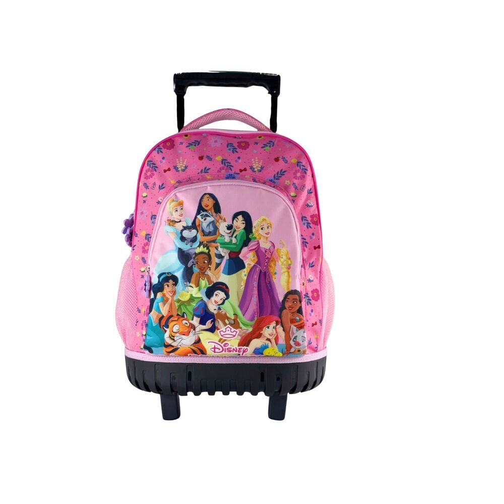 Trolley rosa de Princesas Disney con asa extensible y ruedas