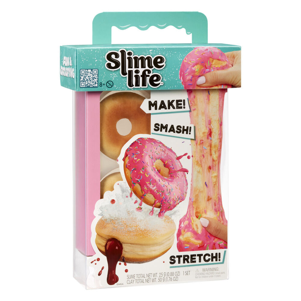 Kit Slime Life de MGA para crear un donut rosa glaseado