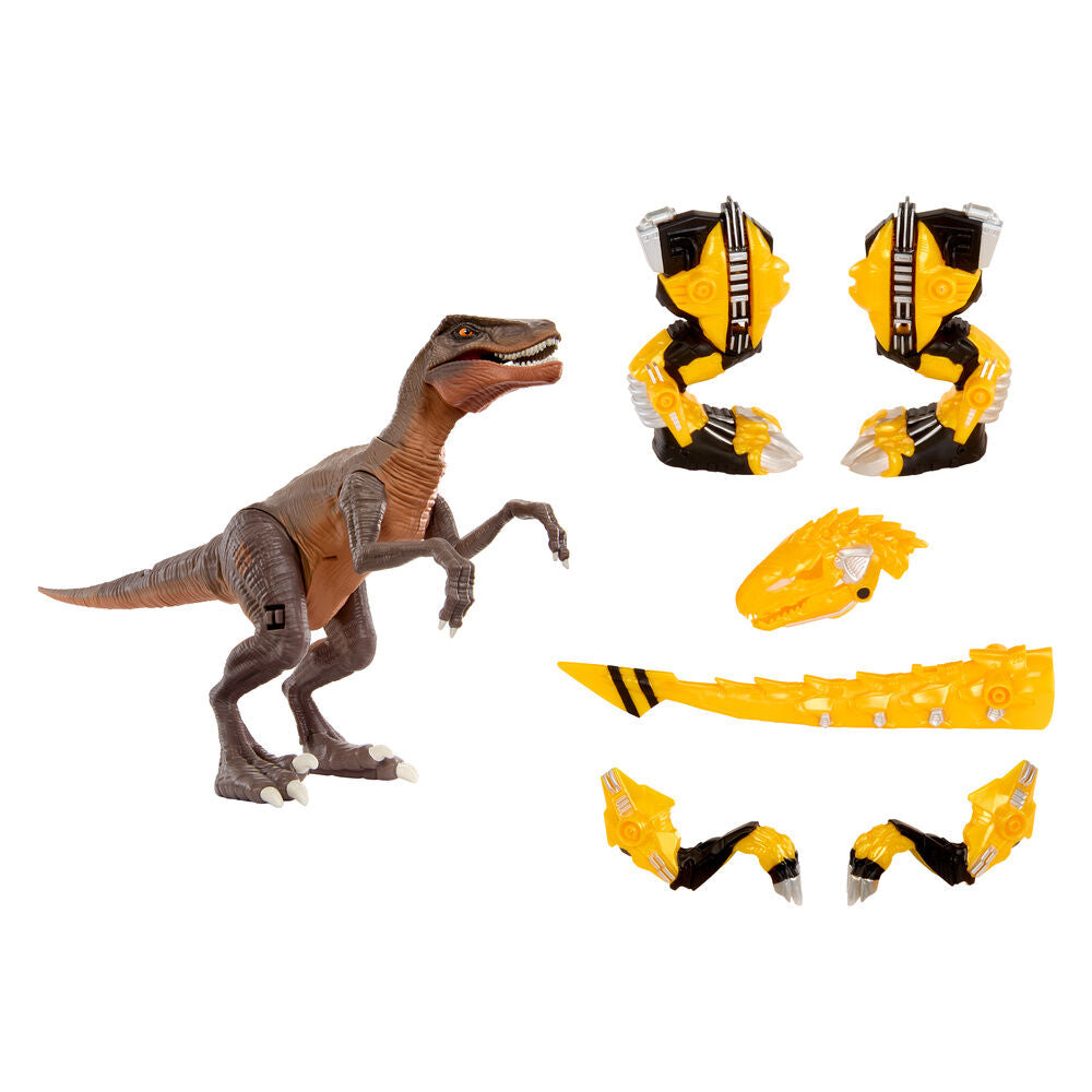 Figura Armorsaurus Blaze Yellow Raptor con armadura amarilla - 2