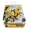 Figura Armorsaurus Blaze Yellow Raptor amarilla con diseño mecánico