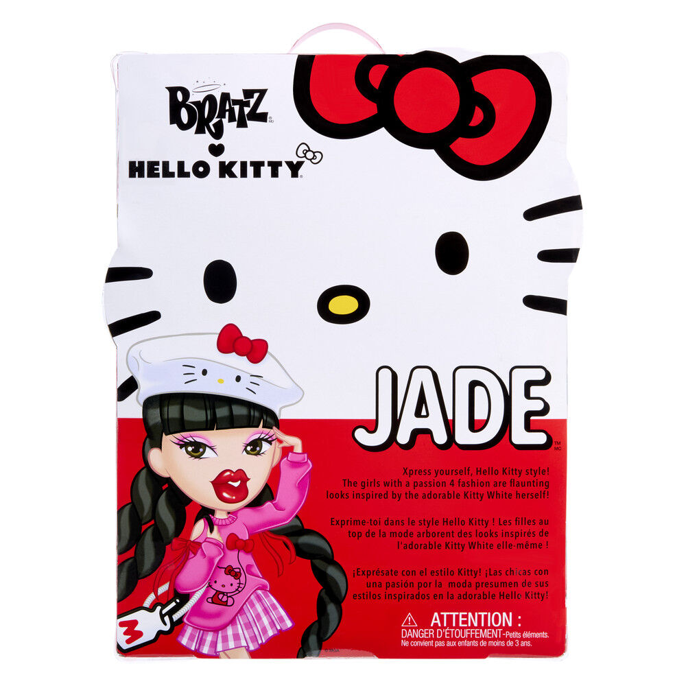 Muñeca Jade Bratz Hello Kitty con conjunto rosa en su caja - 9