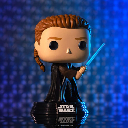 Figura Funko POP! de Anakin Skywalker Padawan con sable azul en caja - 3