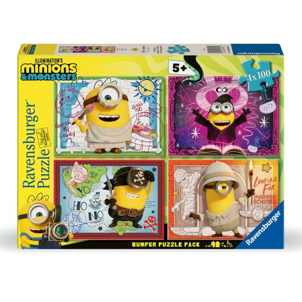 Pack de 4 puzzles Ravensburger de Minions de 100 piezas