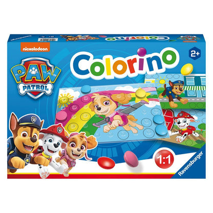 Juego Colorino Paw Patrol de Ravensburger con tablero y piezas de colores