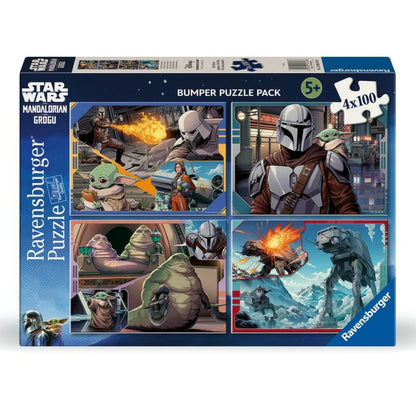 Pack de 4 puzzles Ravensburger de Star Wars con Grogu y The Mandalorian
