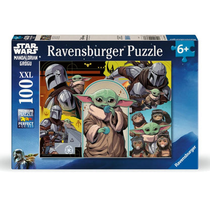 Puzzle Ravensburger Star Wars XXL de 100 piezas con Grogu y The Mandalorian
