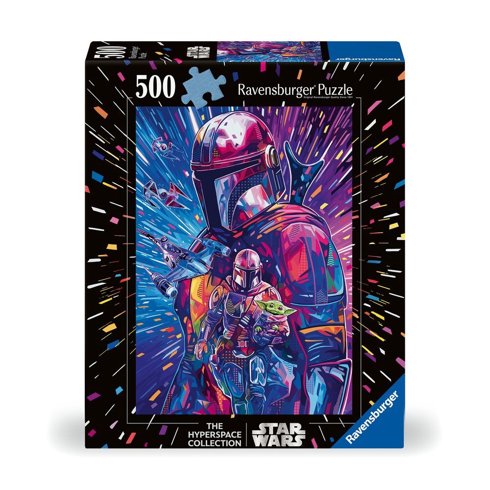 Puzzle Ravensburger de Star Wars The Mandalorian con el Mandaloriano y Grogu