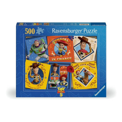 Puzzle Ravensburger Toy Story 5 de 500 piezas con Woody, Buzz Lightyear y Jessie