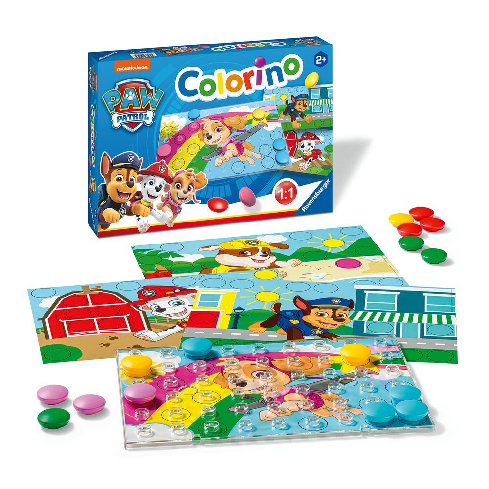 Juego Colorino Paw Patrol de Ravensburger con tablero y piezas de colores - 2