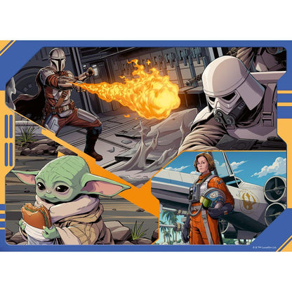 Pack de 4 puzzles Ravensburger de Star Wars con Grogu y The Mandalorian - 2